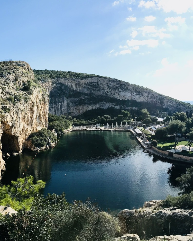 Lake Vouliagmeni in Athens, Greece- where you can swim in winter