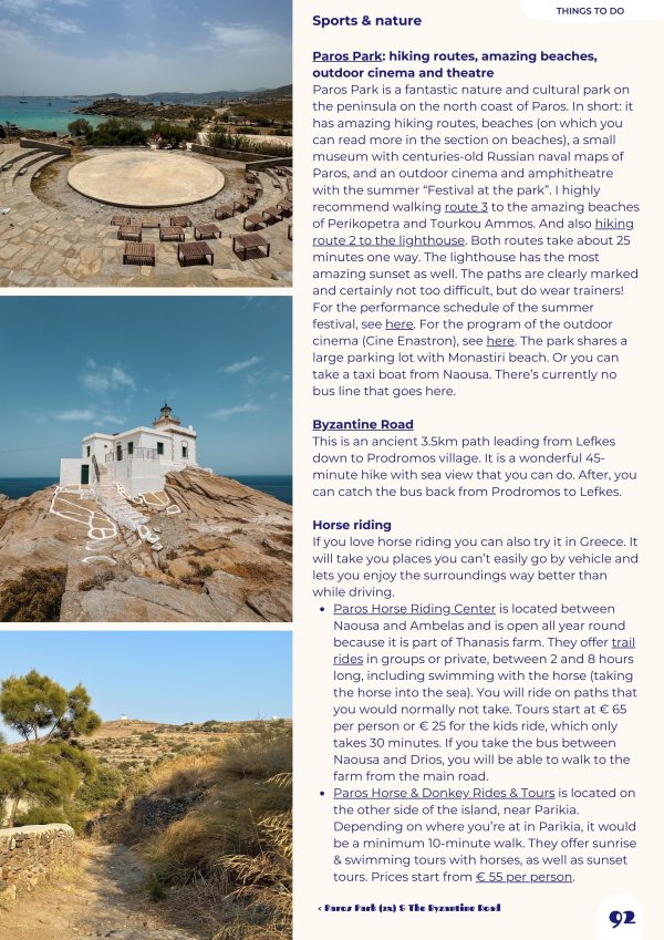 Tzatchickie Paros Travel Guide ebook nature